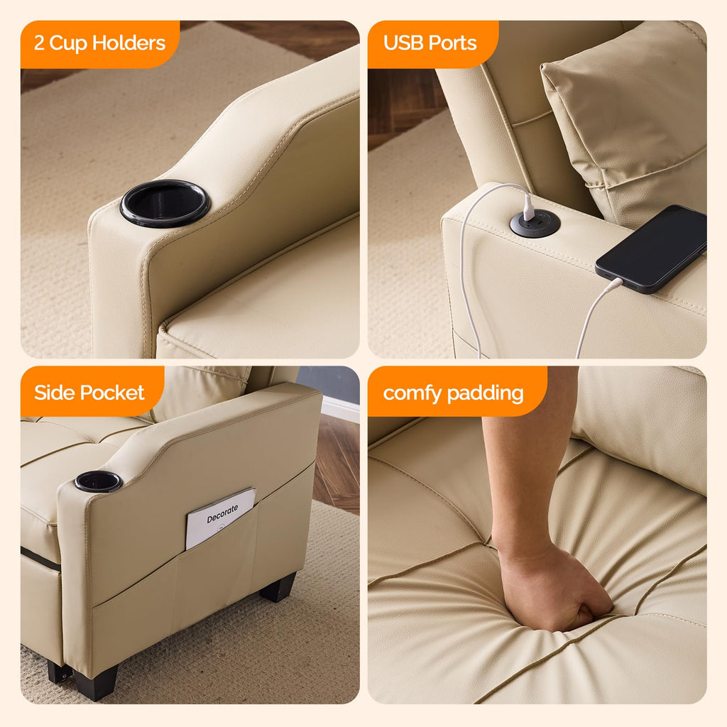 VINGLI Convertible Sleeper Chair Bed, Pull Out Sofa Couch for Living Room