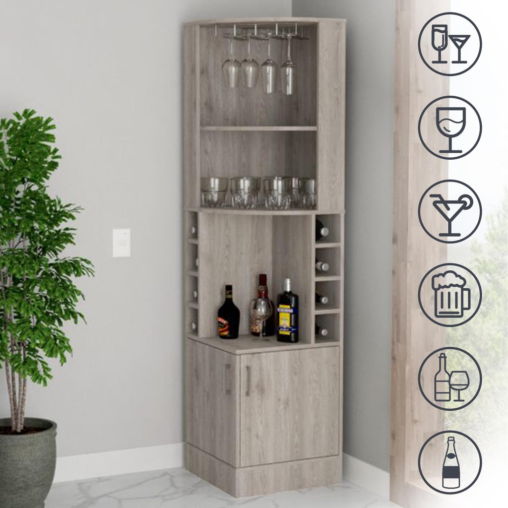 HRVEOCEI 71 Inch Corner Wine Cabinet, Tall Corner Bar Cabinet
