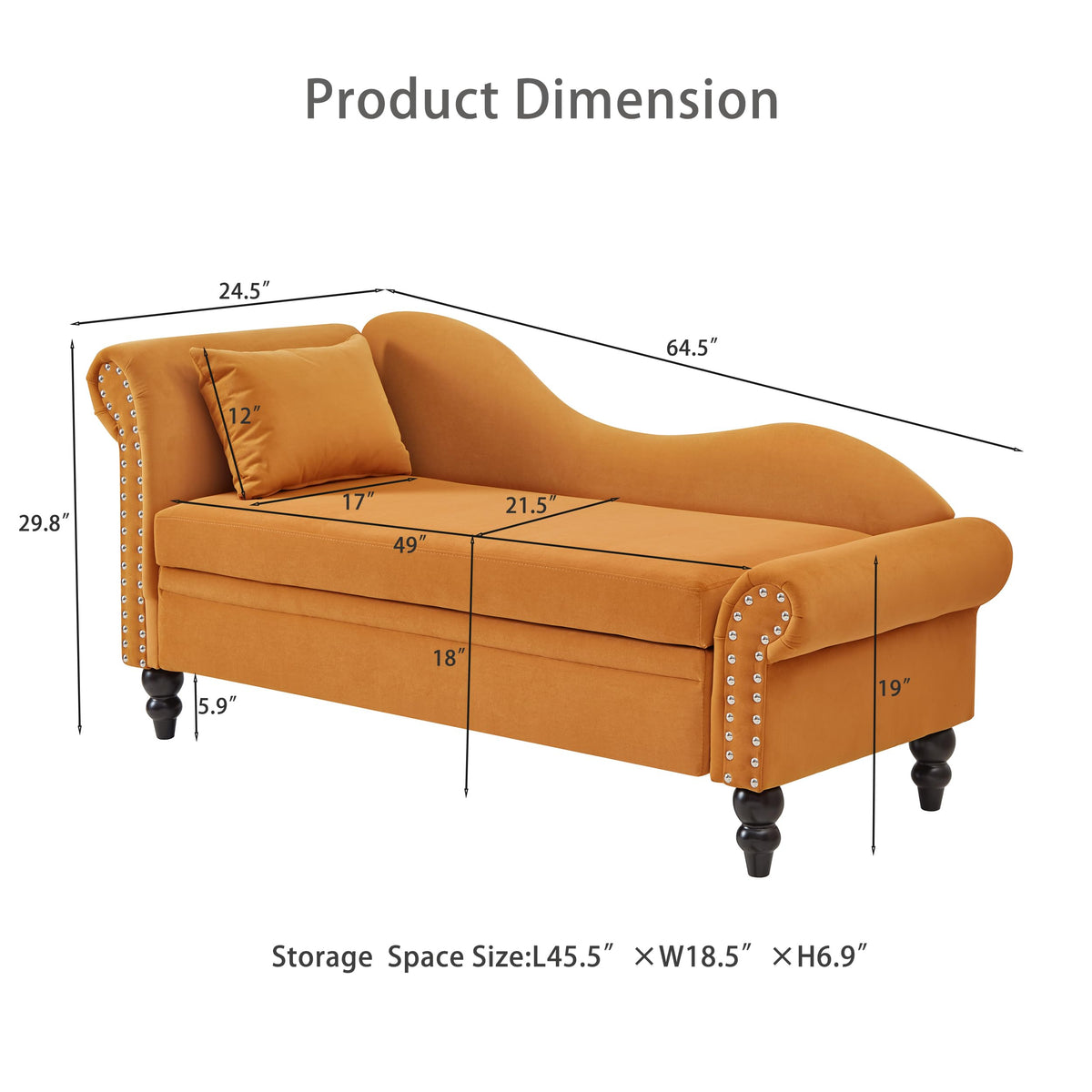 ERYE Boucle Upholstered Left Facing Chaise Lounge Indoor for Living Room Bedroom,Comfy Single Chaise Lounge Modern Leisure Recliner Sleeper Sofa Daybed, Easy Assemble