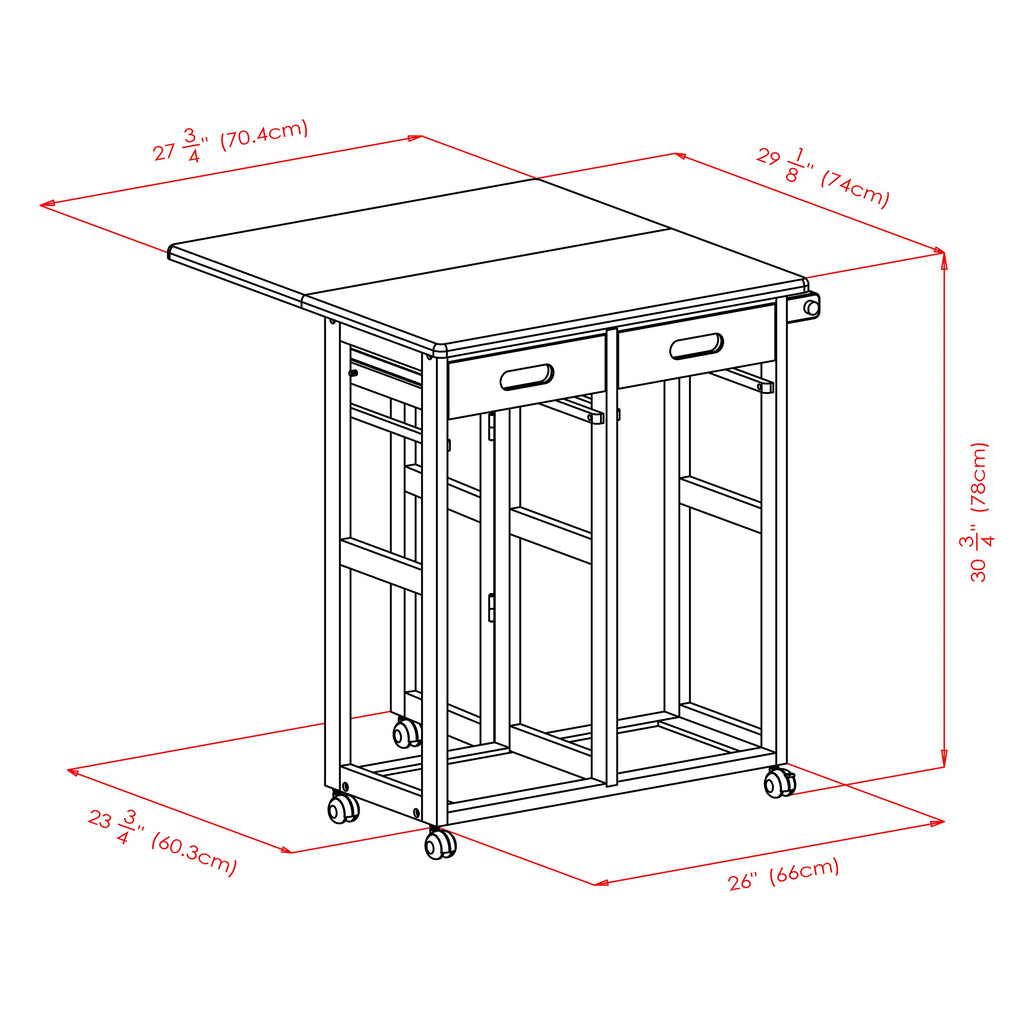 Winsome Wood Suzanne Kitchen, Square, Teak