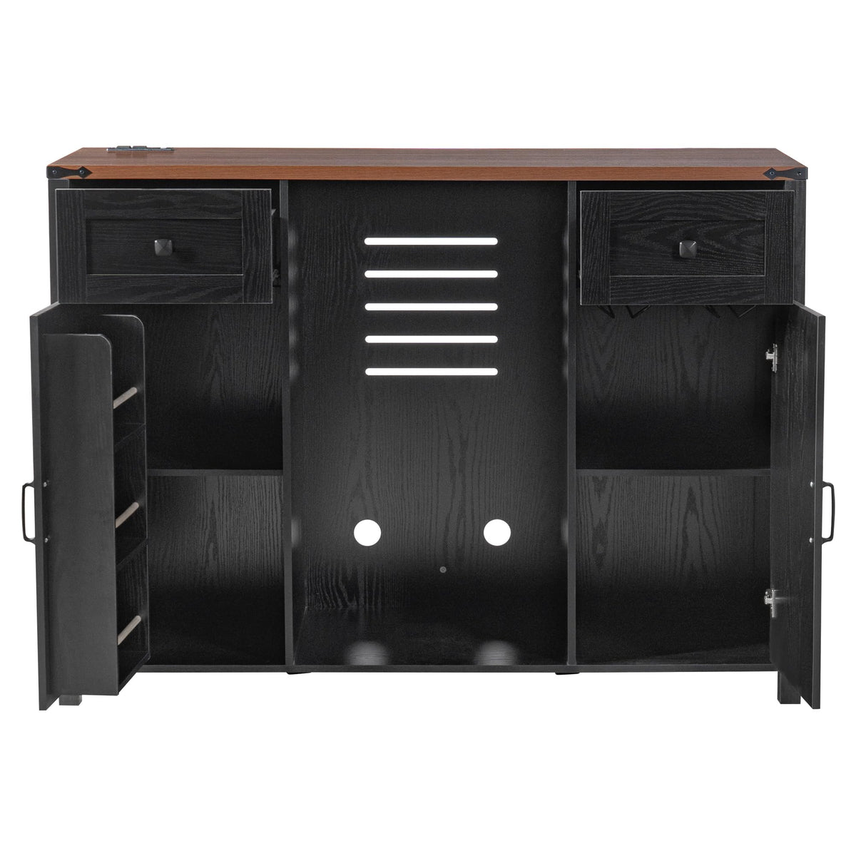 39.4" Coffee Bar Cupboard with Fridge Spaceï¼Natural Oak-ws