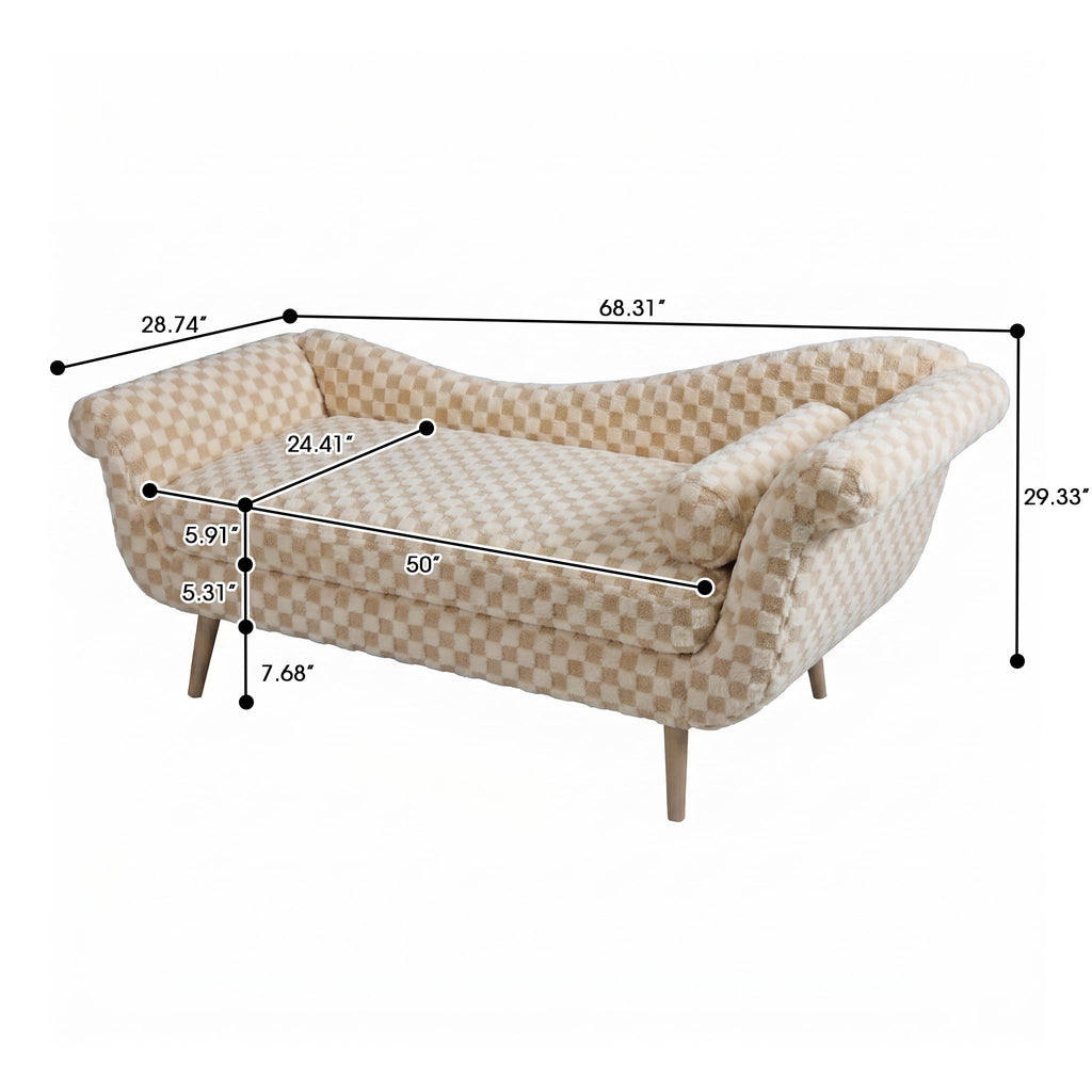 ERYE Boucle Upholstered Left Facing Chaise Lounge Indoor for Living Room Bedroom,Comfy Single Chaise Lounge Modern Leisure Recliner Sleeper Sofa Daybed, Easy Assemble