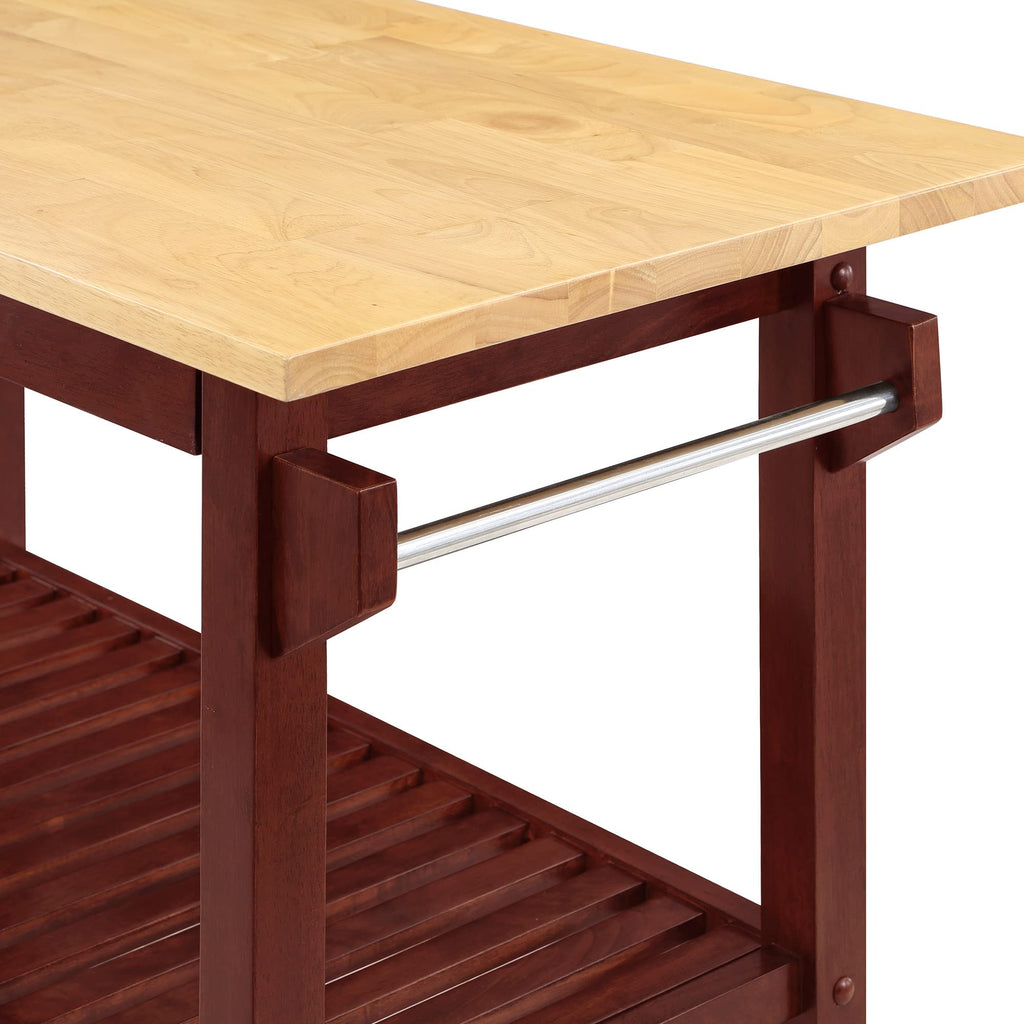 Convenience Concepts Designs2Go Butcher Block Kitchen Island, Sage, 40"