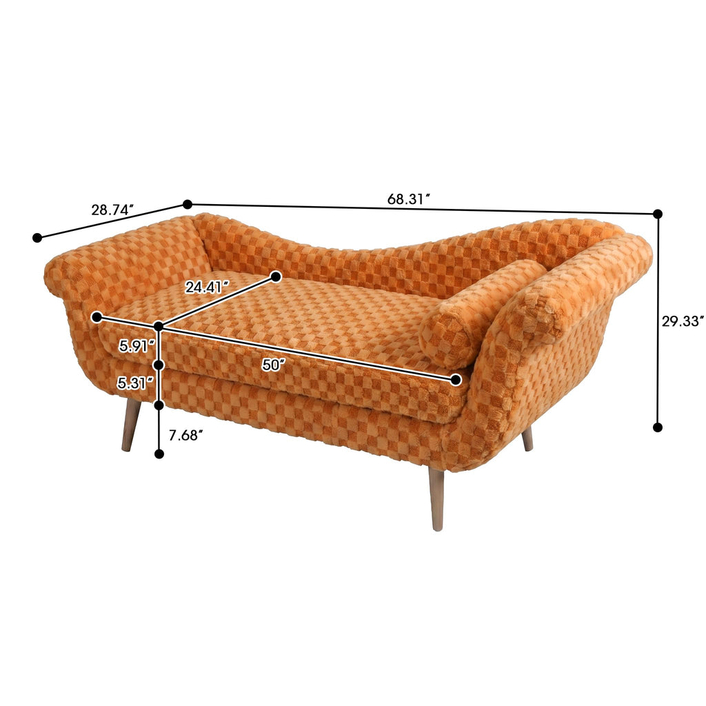 ERYE Boucle Upholstered Left Facing Chaise Lounge Indoor for Living Room Bedroom,Comfy Single Chaise Lounge Modern Leisure Recliner Sleeper Sofa Daybed, Easy Assemble