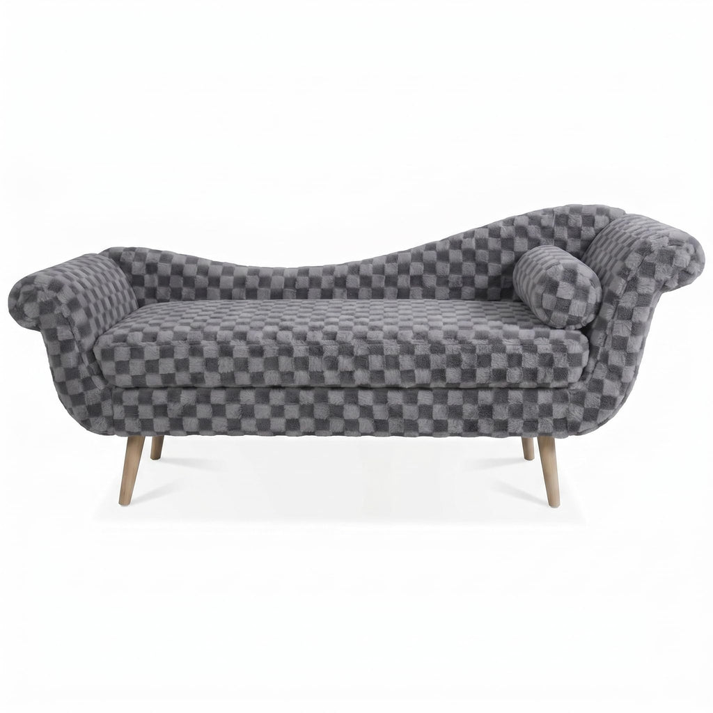 ERYE Boucle Upholstered Left Facing Chaise Lounge Indoor for Living Room Bedroom,Comfy Single Chaise Lounge Modern Leisure Recliner Sleeper Sofa Daybed, Easy Assemble