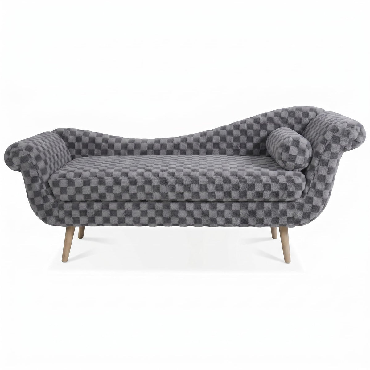 ERYE Boucle Upholstered Left Facing Chaise Lounge Indoor for Living Room Bedroom,Comfy Single Chaise Lounge Modern Leisure Recliner Sleeper Sofa Daybed, Easy Assemble