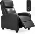 Massage Recliner Chair, Recliner Sofa Fabric for Adults, Recliners Home Theater Seating with Lumbar Support, Reclining Sofa Chair for Living Room, Ink