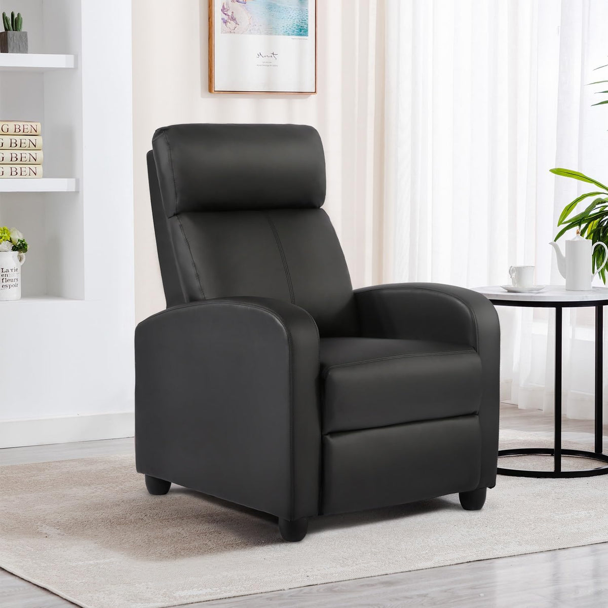 BestMassage Recliner Chair No Massage Function | Leather Black