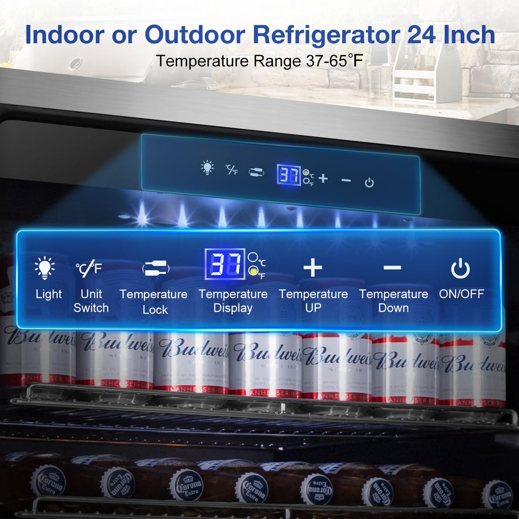 Tylza Wine Fridge 15'', 30 Bottles Wine Cooler Refrigerator, Undercounter or Freestanding, Removable Shelves, 40-65Â°F, Wine Cabinet with Double Glass Door, Wine Cooler for Home, Kitchen, Bar