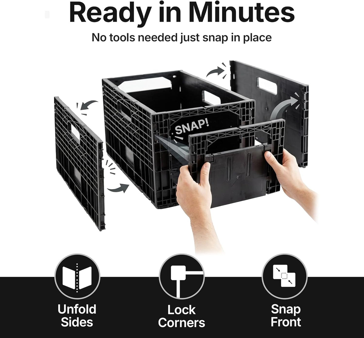 Stackable Wine Rack for Cabinet,12-Bottle Crate, Set of 6, Black