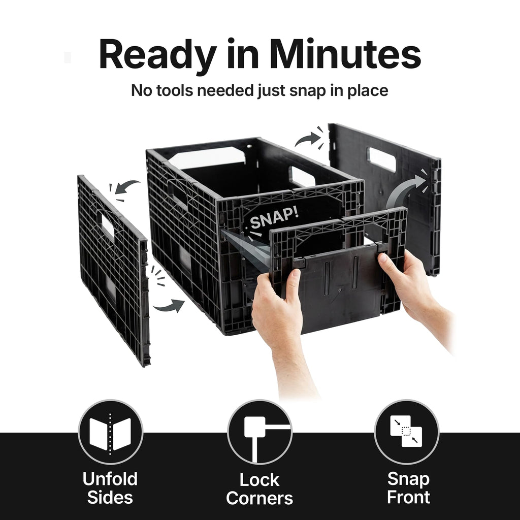 Stackable Wine Rack for Cabinet,12-Bottle Crate, Set of 6, Black