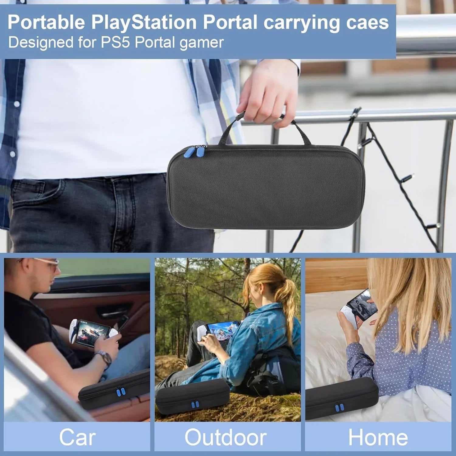 Fit Case Uberwith Carrying Hard Consoles,EVA Remote ps5 Storage PS for Shell PlayStation Pouch Travel Case Game Streaming Case Carry portal Storage handheld Portable for Portal,Portable Console