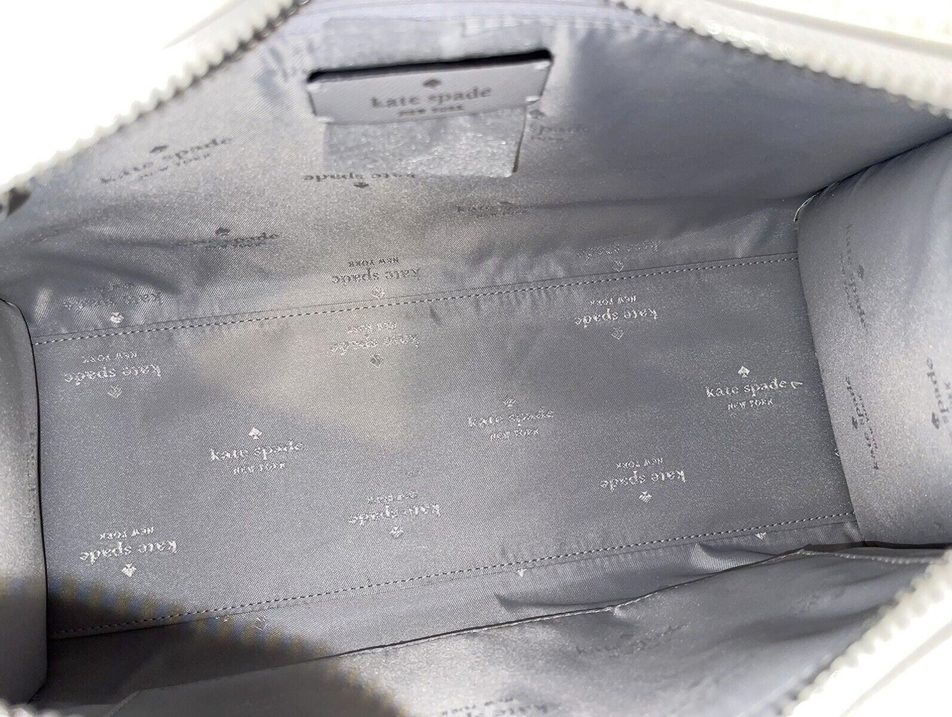 Satchel Purse Colorblock Grey Bag Spade Platinum Medium Madison Kate KC621 Leather