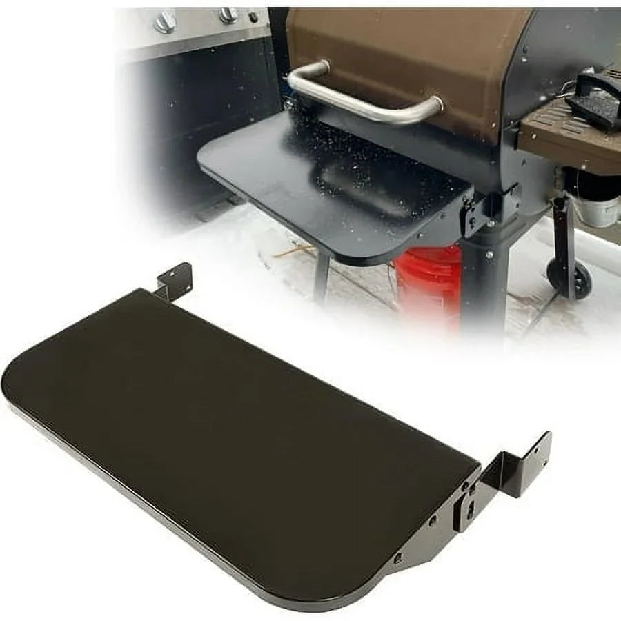 Shelf Grills All for 24" Kojem Replaces Folding Front Coated Steel Camp Chef Grille Pellet Shelf Black PGFS24 Powder