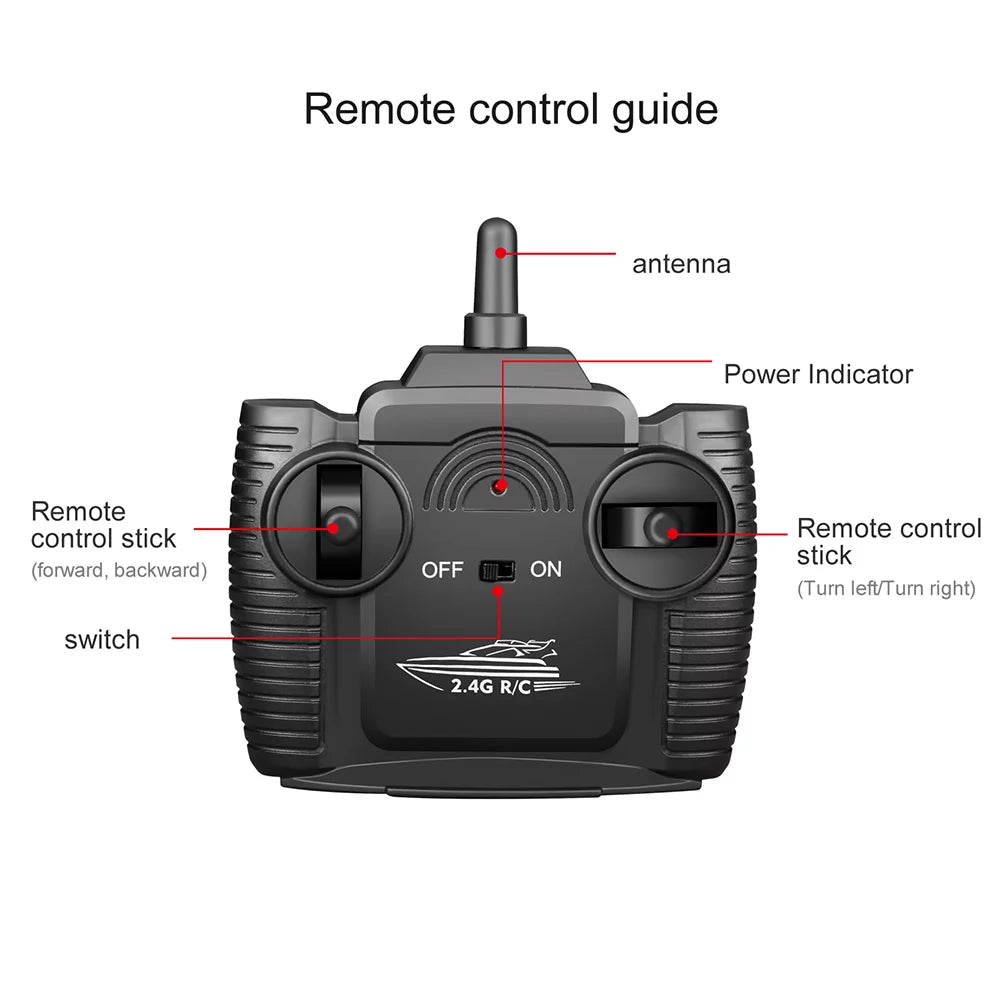 Boat 2.4GHz Boats Remote RC 18km/h High - Speed Control Lakes ALLCACA Pools Blue and Toy Watercraft for