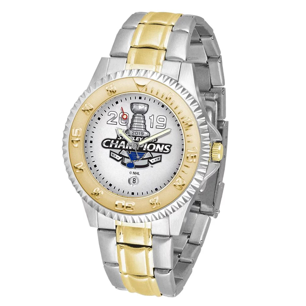 Louis Time Watch Men's Silver Blues Game Watch Gold 2019 Champions Two-Tone St