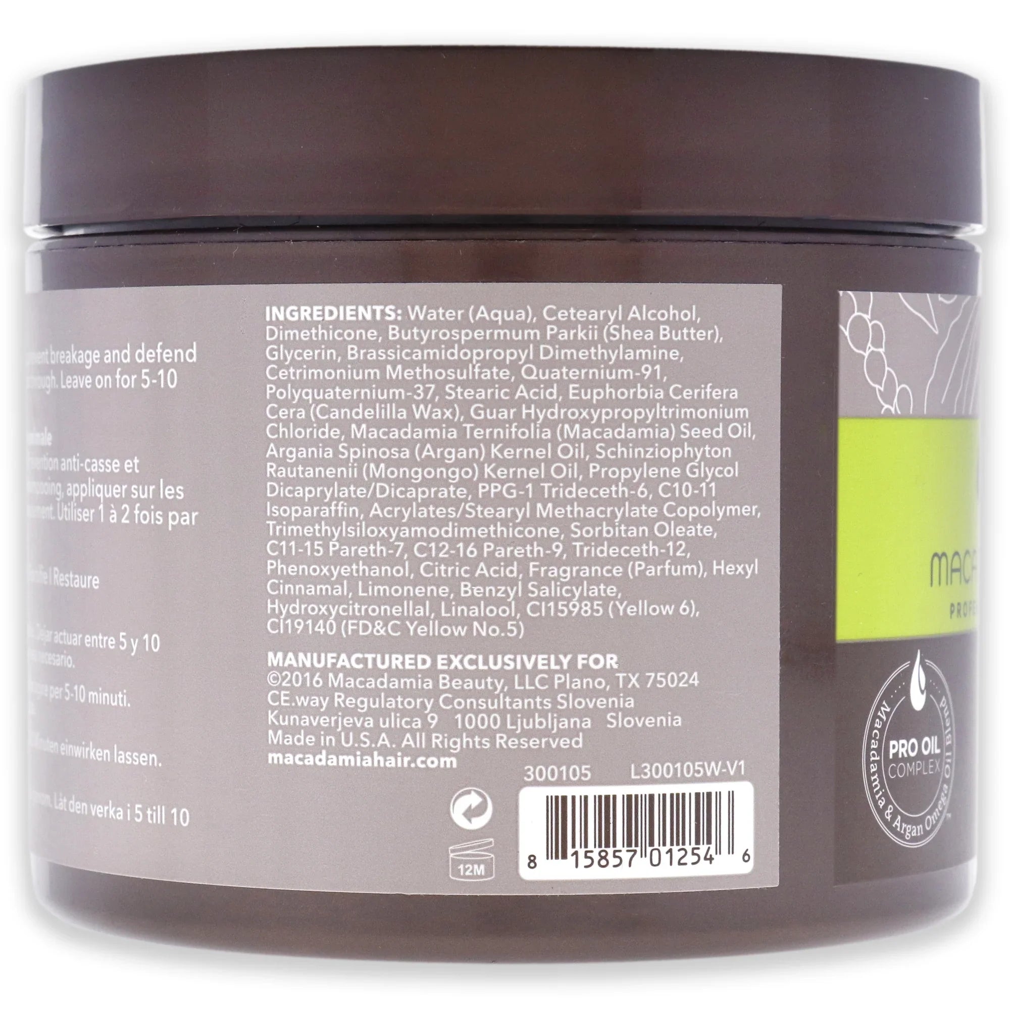 Macadamia - Hair 8 Oz Ultra Hair By Rich Masque Moisture Masque