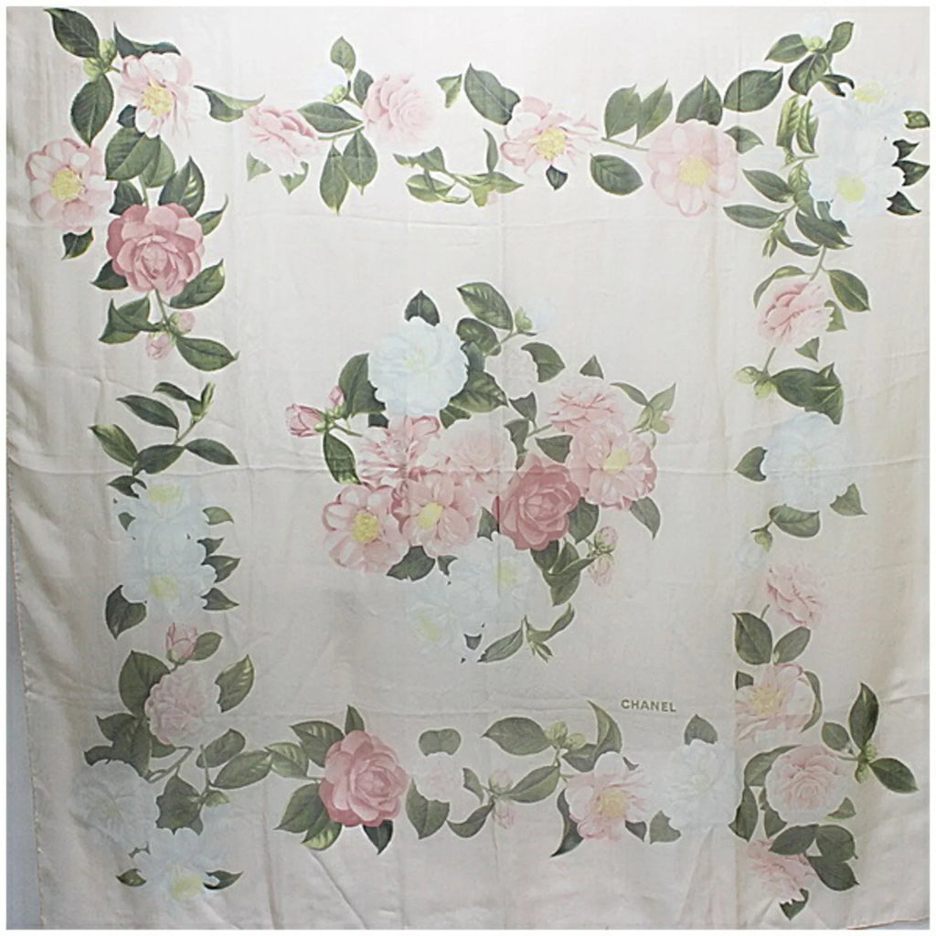 Scarf CHANEL Size Silk Chiffon Large Chanel Ladies Stole Pre-Owned Pink (Good) | Muffler