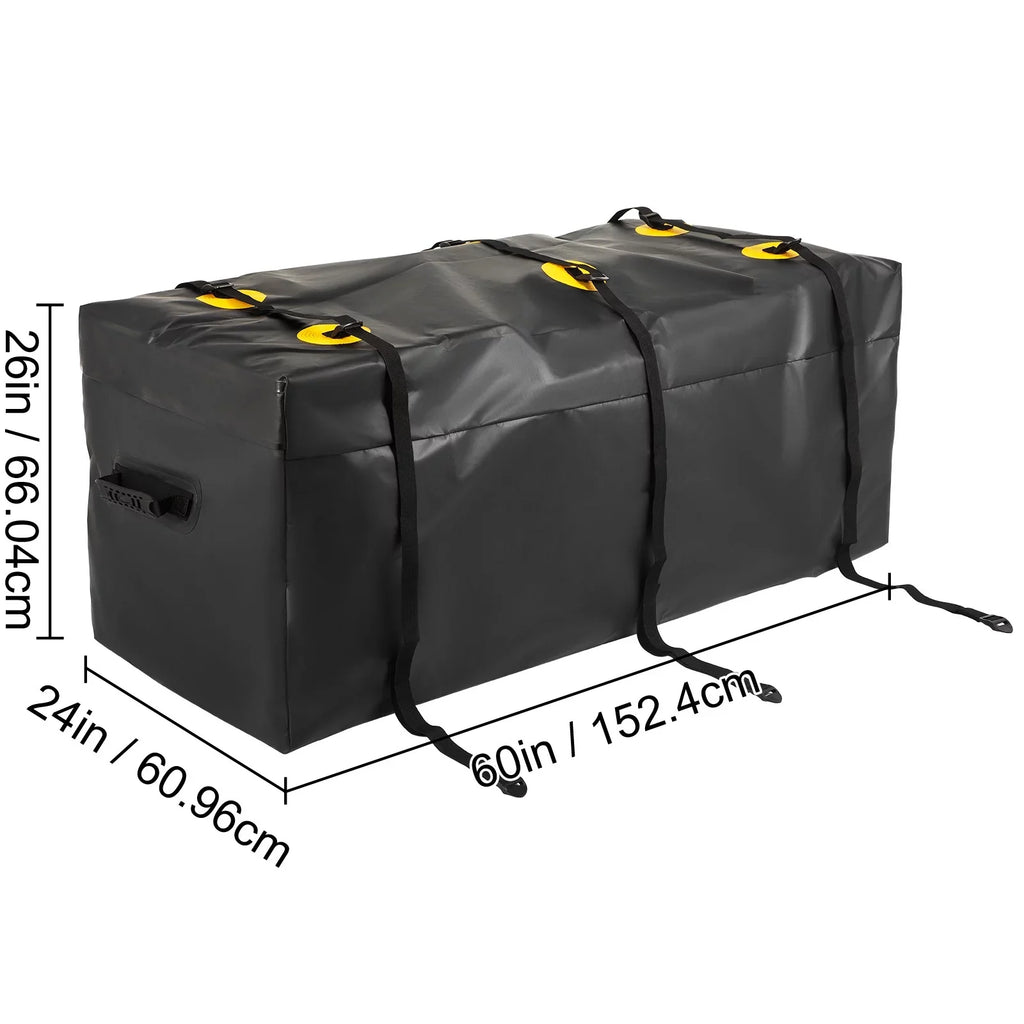 PVC, 60"x24"x26" Hitch BENTISM with Carrier 840D Car (22 Heavy Cubic Feet), Vans Hitch Waterproof Bag Bag, Cargo Basket SUV Carrier Truck Cargo for Straps, Fits Reinforced Hitch Duty