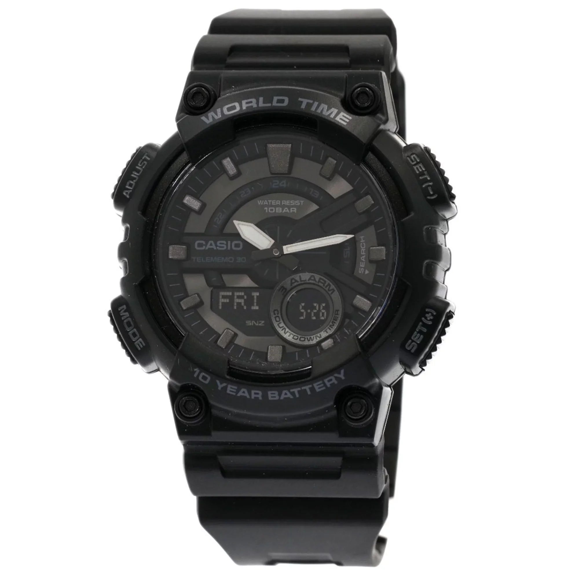 Steel/Rubber AEQ-110 CASIO Stainless Casio Watch (Good) Pre-Owned Men's