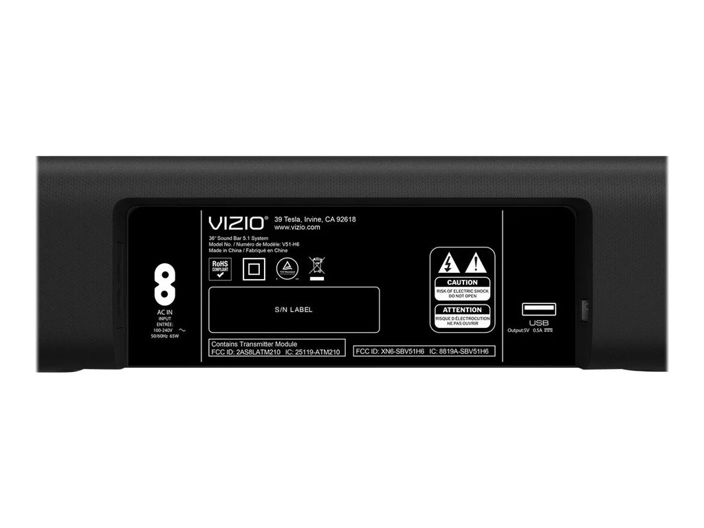 V-Series - sound theater - system - V51-H6 wireless - 5.1-channel Bluetooth for VIZIO bar home - -