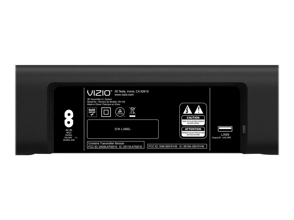 V-Series - sound theater - system - V51-H6 wireless - 5.1-channel Bluetooth for VIZIO bar home - -