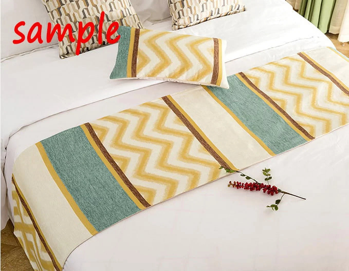 Runners Bed Runner, Scarves Sea 20x95 Coral inch Reef Underwater Ocean Decoration and Turtle Bed GCKG World Bed