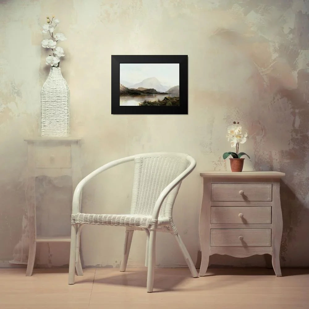 Black Framed Lomond Hills Modern Titled Alfred The Print Loch - of De Art Breanski, 18x14 Museum