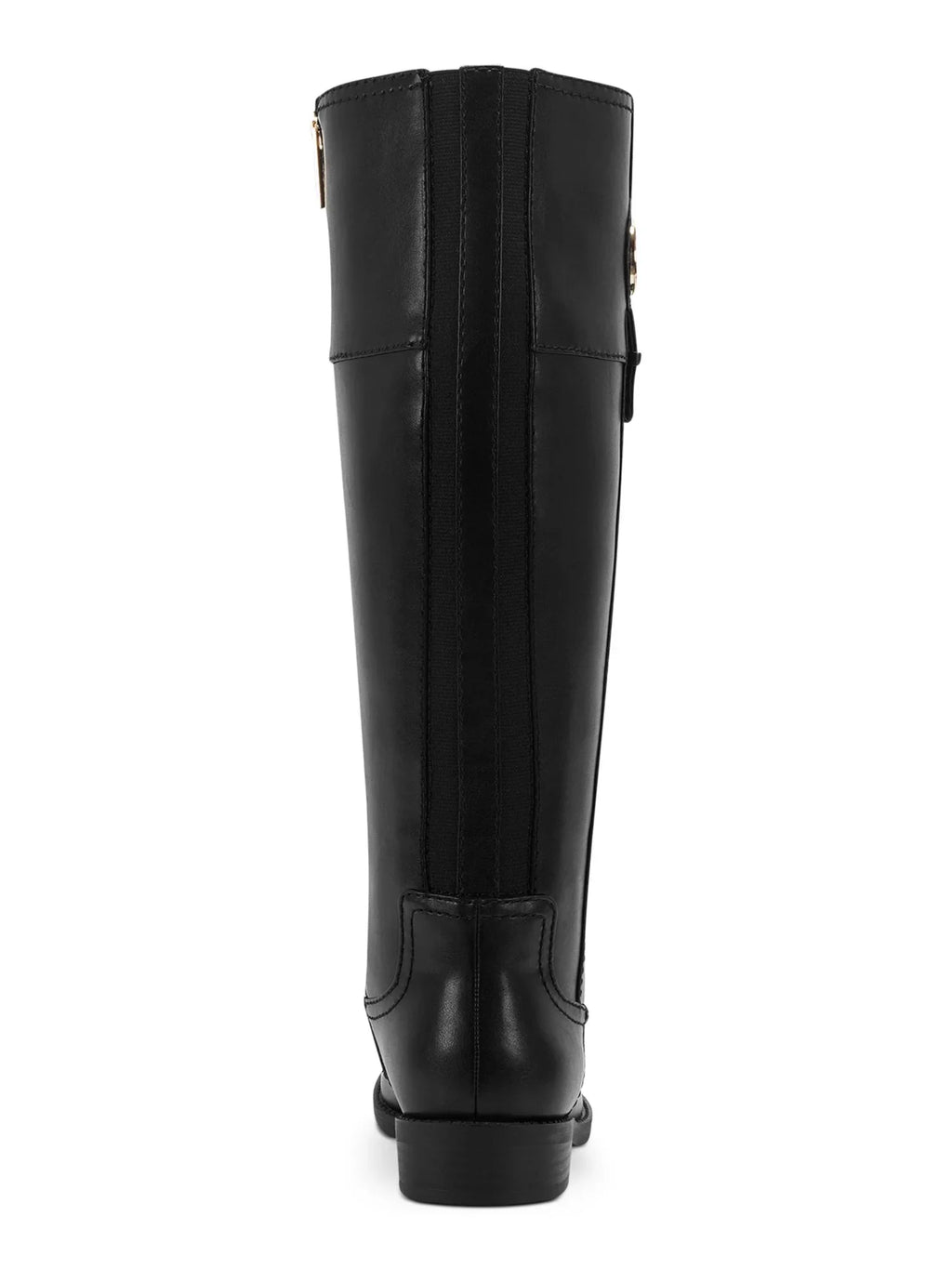 TOMMY Imina Boot Zip-Up Black Padded Flex Womens Logo 7 Block Heel Riding Gore HILFIGER WC M