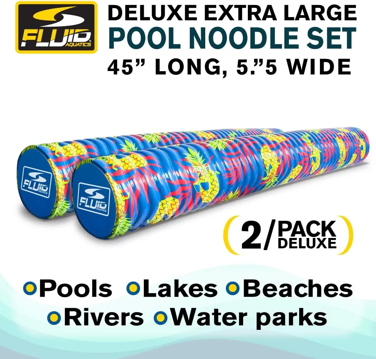 Noodle Deluxe - Pool toy, Pool Swimming Unisex,Teen . Fluid 2 - Pack
