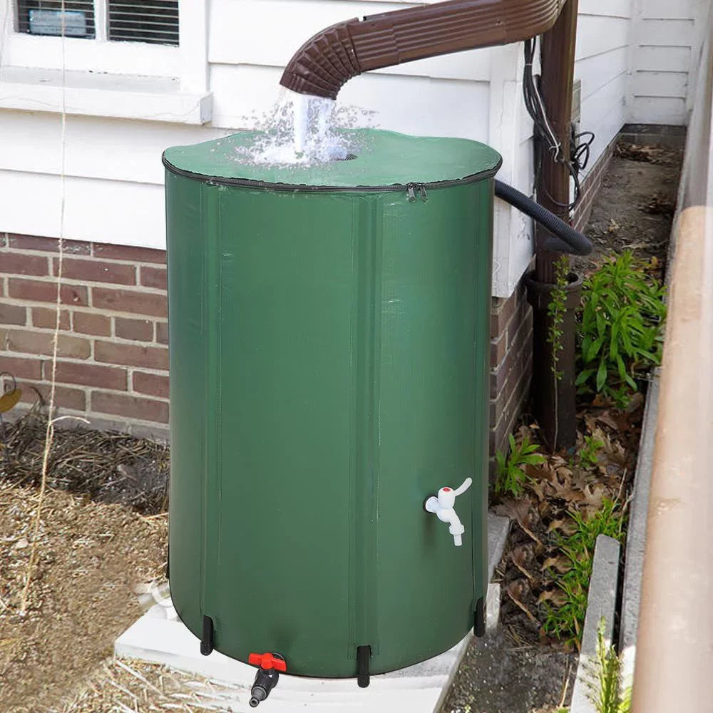 Water Winado Patio Gallon Storage Green 100 Barrel Portable Rain Barrel