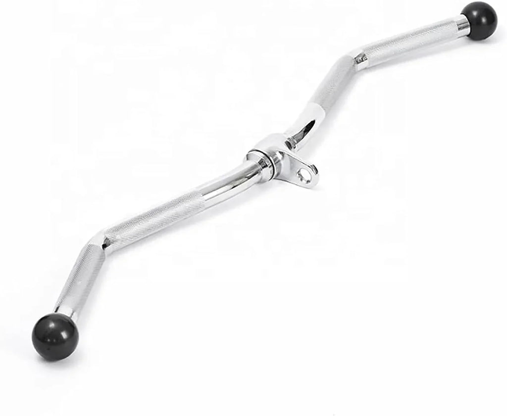 Pulldown Lat Down Attachment, Bar Attachments, Knurled Bar Cable Hanger, Down Curl Equipment Machine Machine Grip Revolving Pull with Cable Tricep Gym Lat Press Lat & 30" Bar Accessories Long