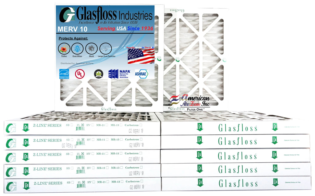 Office - 10 Filter Glasfloss 12) Air 18x18x2 - 2" Home - - Filter - or Air USA. (Pack The of MERV or - HVAC Pleated Furnace AC Air Filter In Made