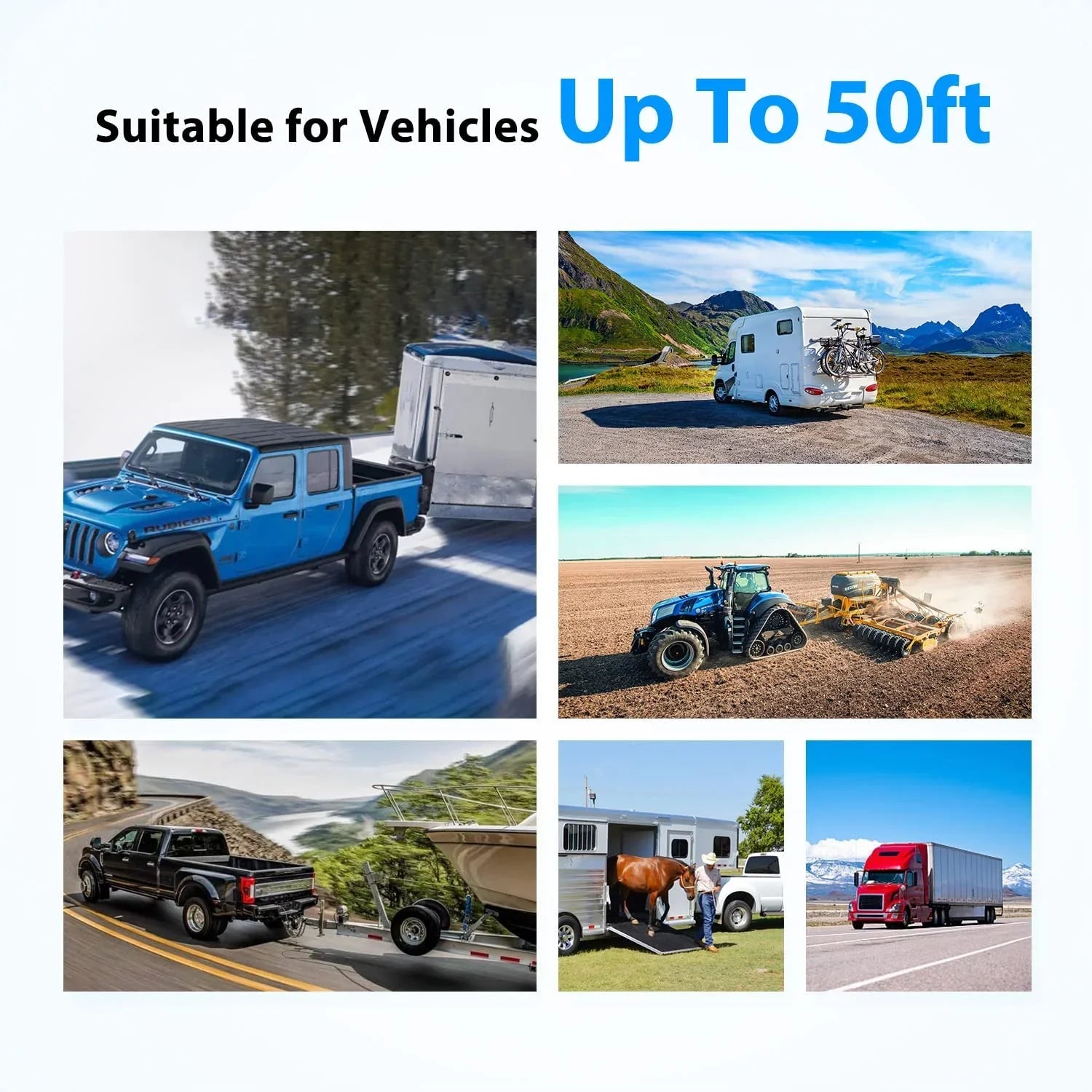 Reverse Trailer Cameras RV Camera IR Night Wireless Auto-Vox Camera Van Solar4 Support Backup Truck Vision HD 7" 2 Monitor Solar for Kit