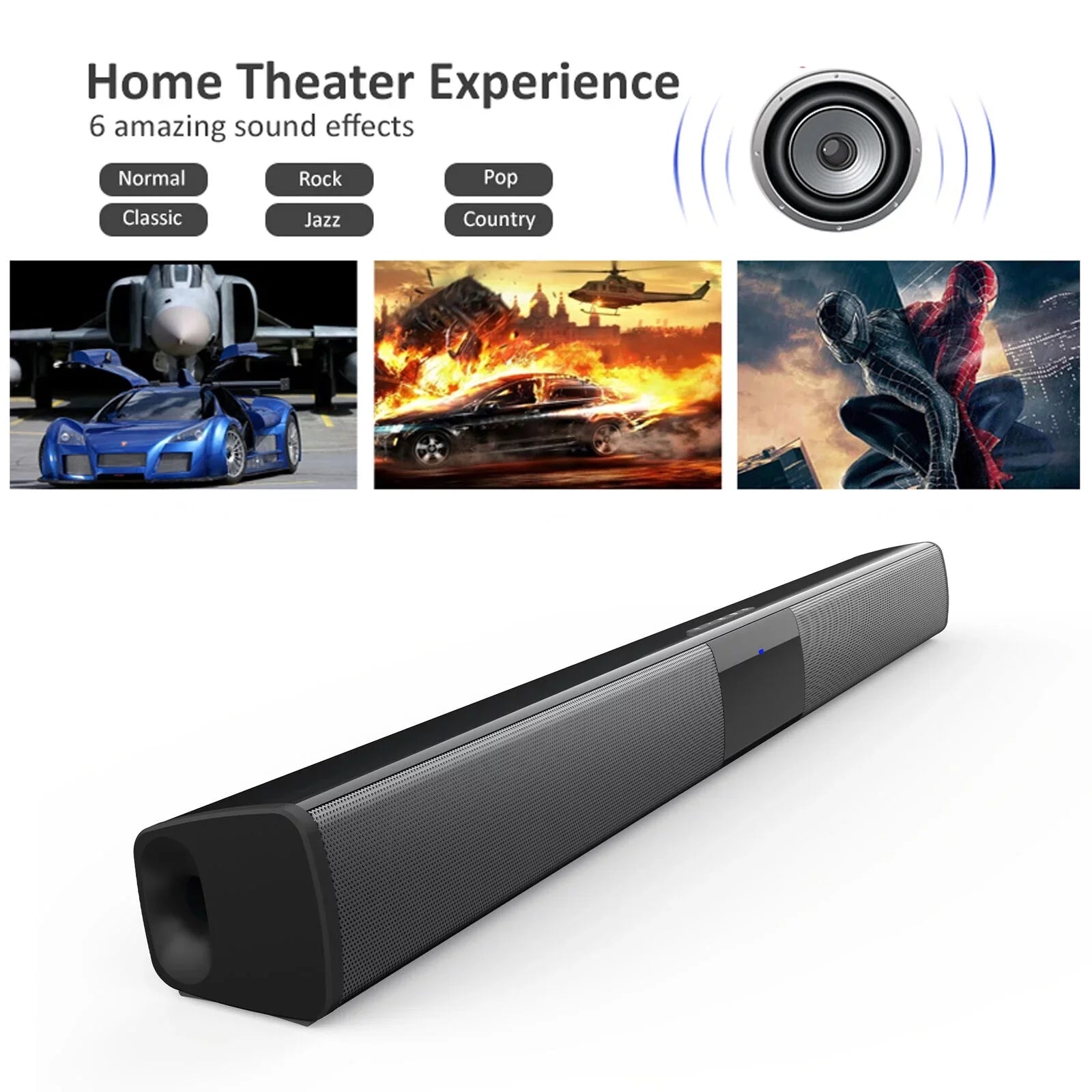System TV Sound Wireless & Speaker Bar inch Sound Surround Wired Bar Sound 22 Bluetooth