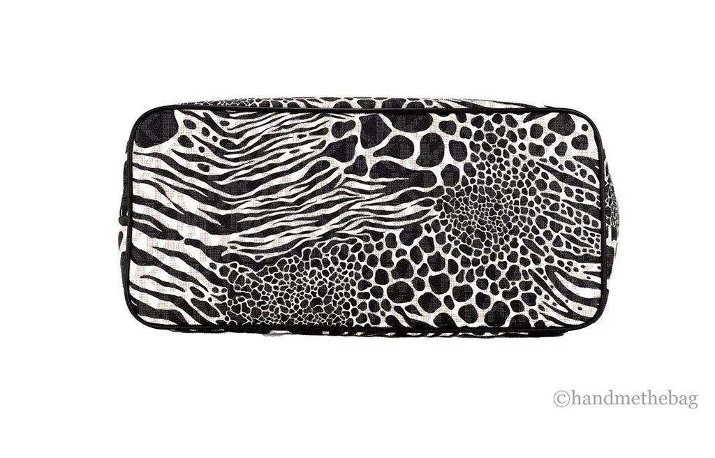 Bag Shoulder Michael Purse Print Animal Carter Large Open PVC Kors Black Tote