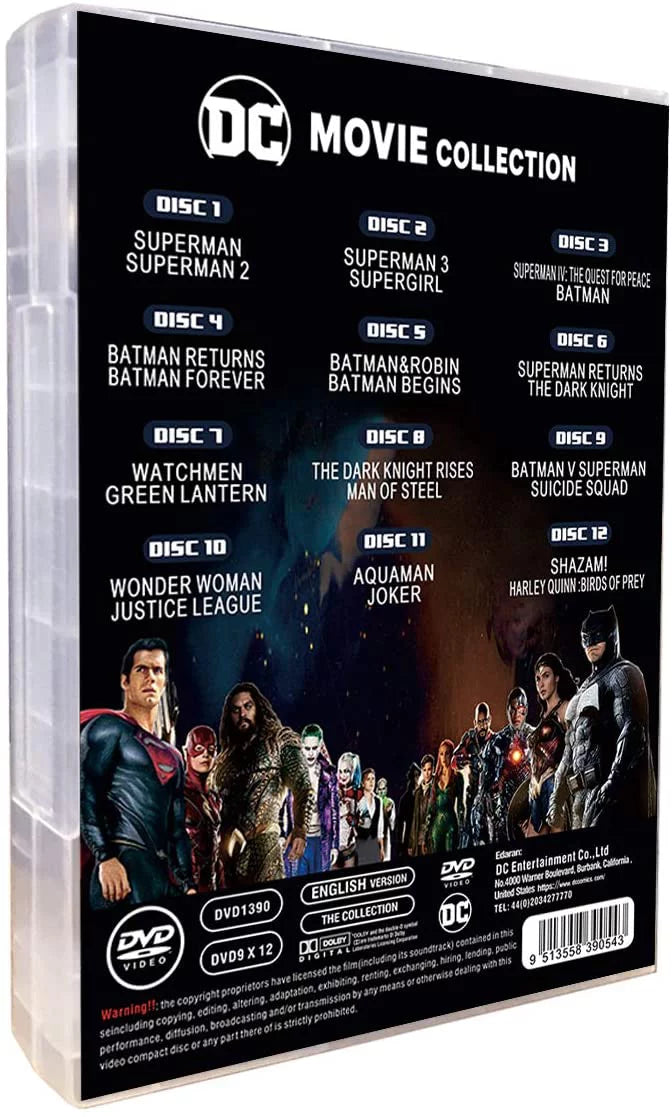 Collection (DVD) 24 Comics Movie DC Film