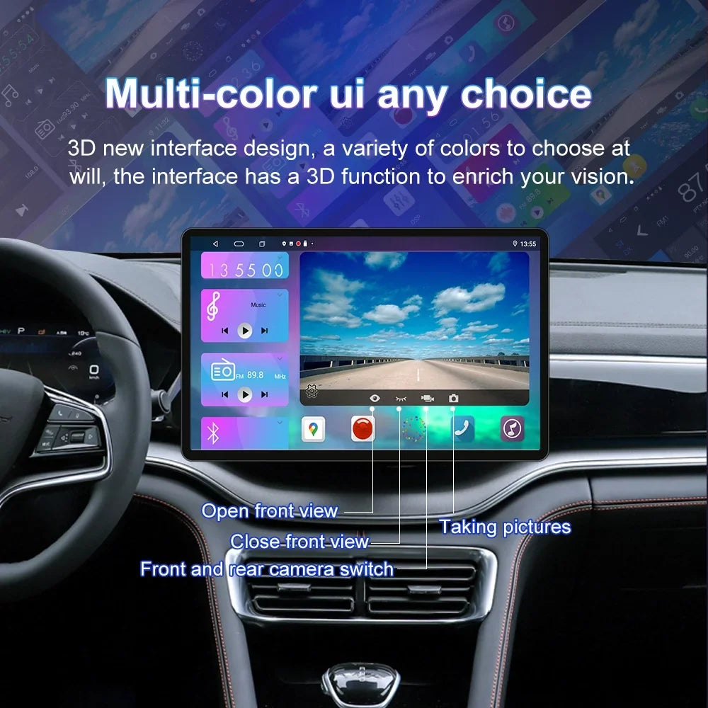 Sequoia Inch Tundra AM 2008-2017, for GPS Navigation Android 2007-2013, Stereo 4GB 13.3 Radio 12 32GB Bluetooth Car 5.0 Carplay DSP FM Toyota with