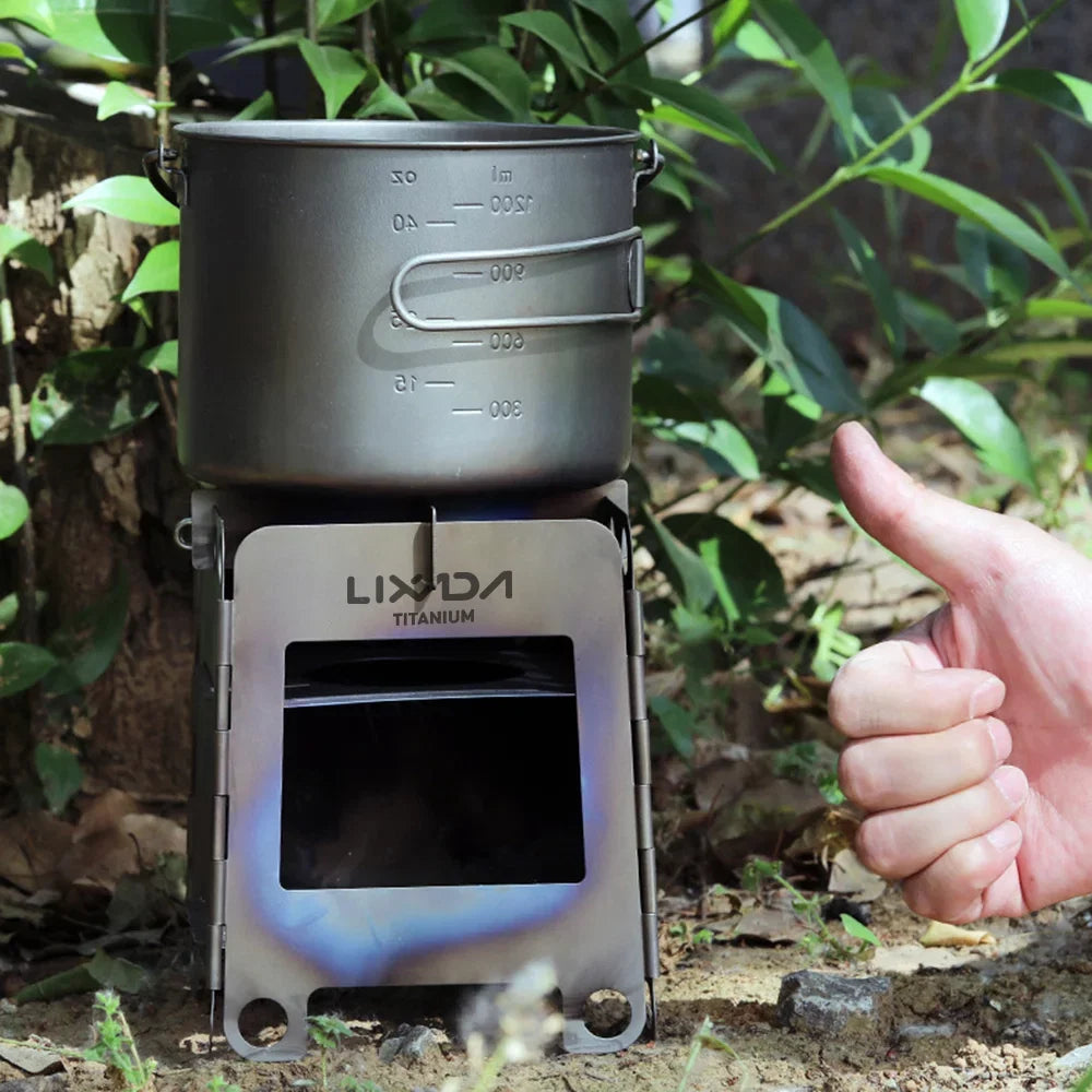 Backpacking Stove Folding Lightweight for Portable Picnic Lixada Camping Burning Stove Cooking Wood