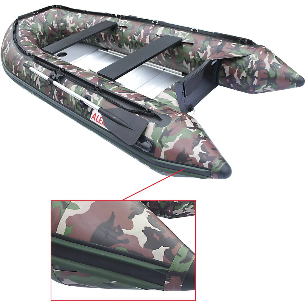 Raft Camouflage BT320CM 4-Person ALEKO - Boat Fishing feet 10.5 Inflatable