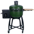 24" Pan-roasted Roasted Ceramic MADETEC 19.6" Gridiron BBQ Outdoors Ceramic Double Smoked Grill for Liner Patio,Green 4-in-1 diameter Pellet with