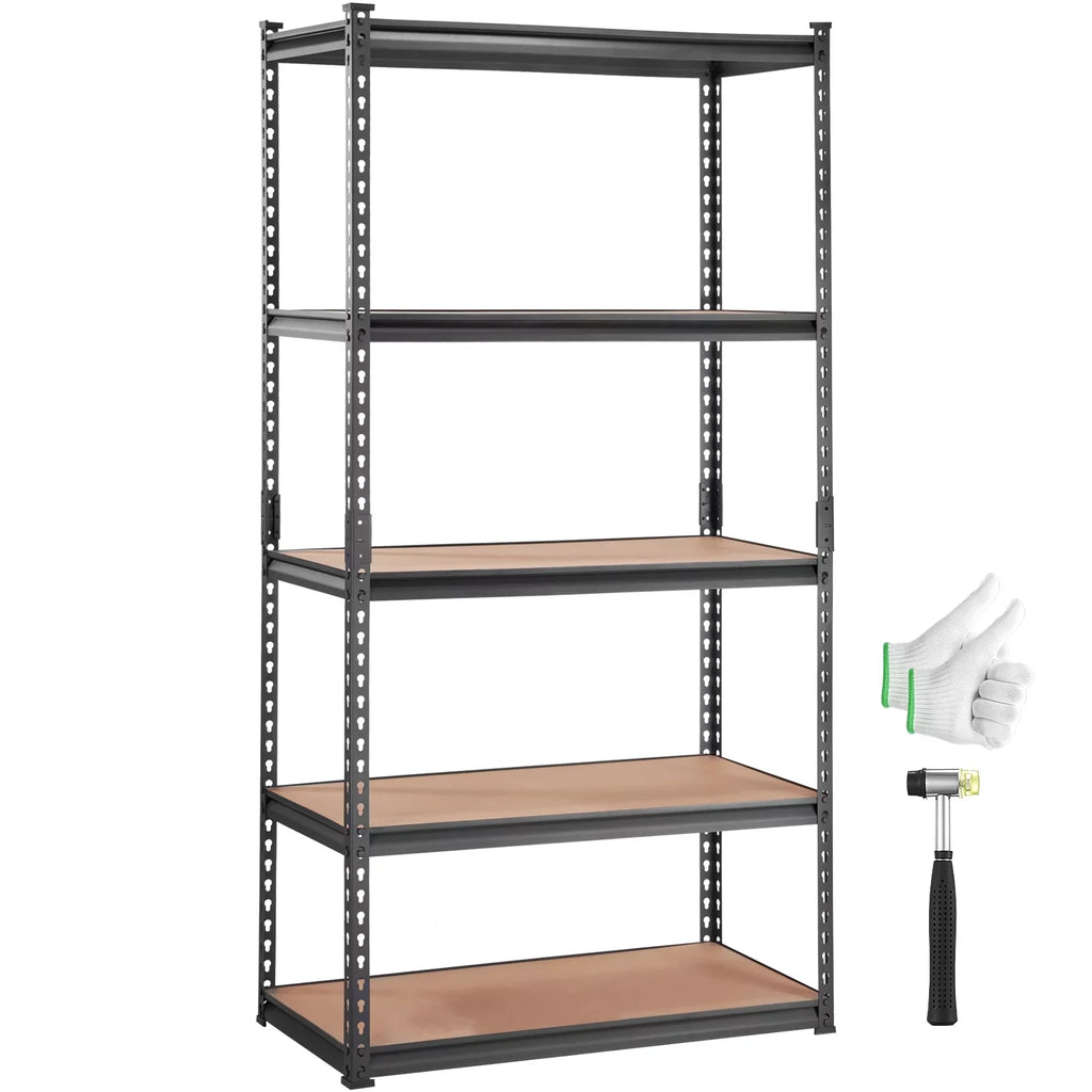 Garage lbs 2000 Storage Load Shelving BENTISM Adjustable 5-Tier Unit Rack Storage