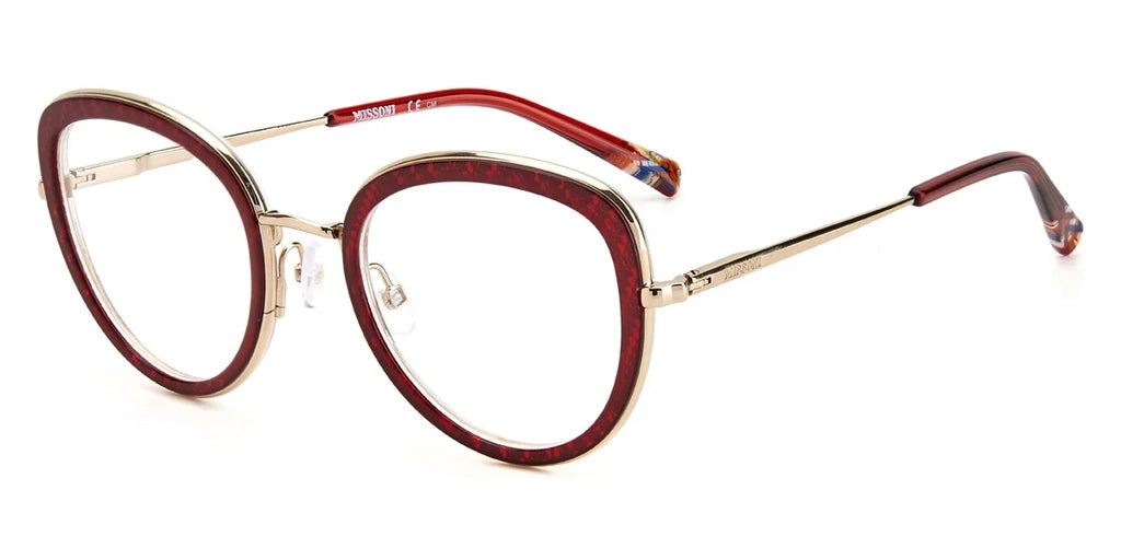 Burgundy Rim Eyeglasses Missoni Opal Cat Full Eye/Butterfly 43