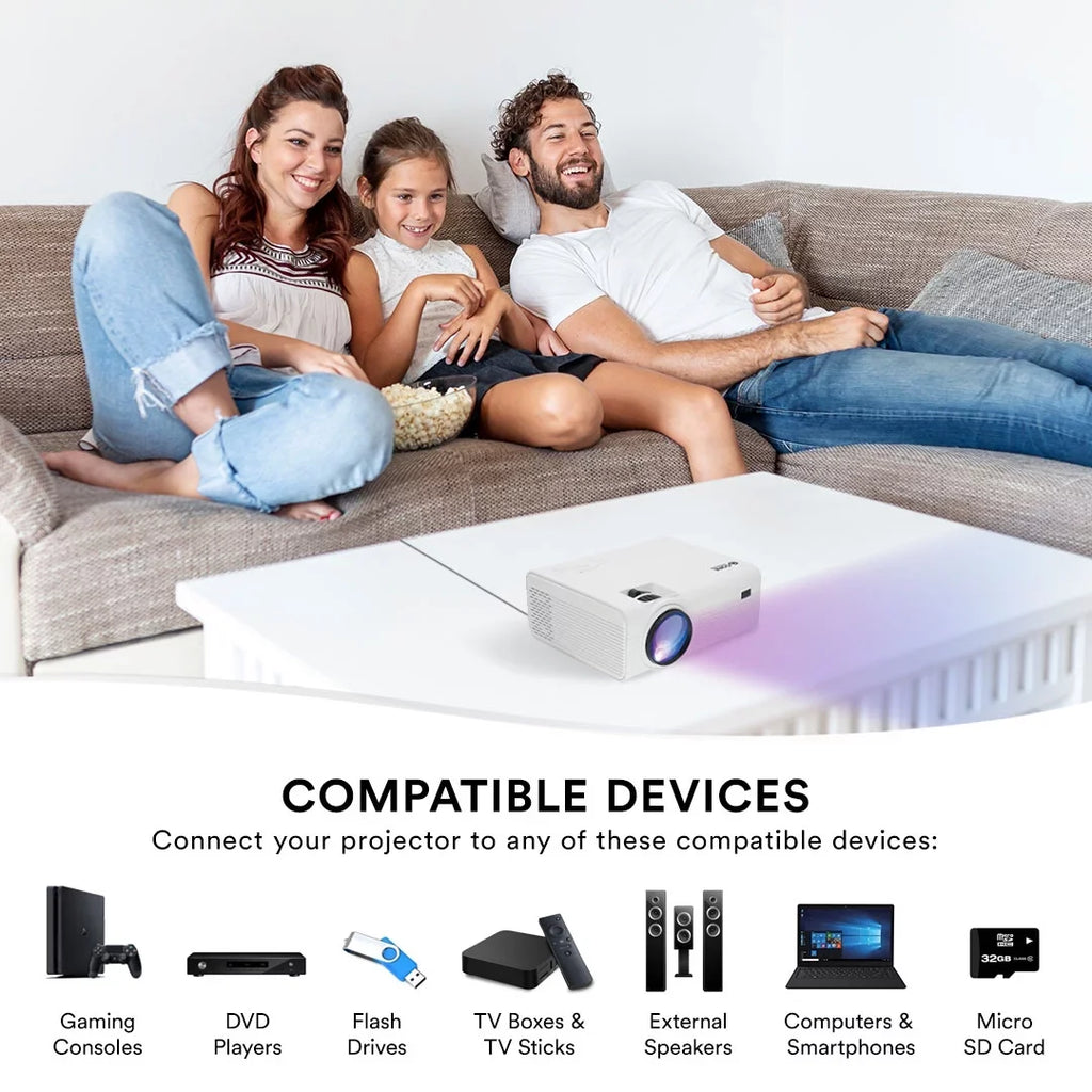 Projector Innovations CJR600 Core (White) Home Theater LCD 150"