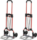 Steel (4 Personal Capacity Cart Luggage Truck Pack) Silver/Black Hand MCI Handle, W/Telescoping Folding 160Lb