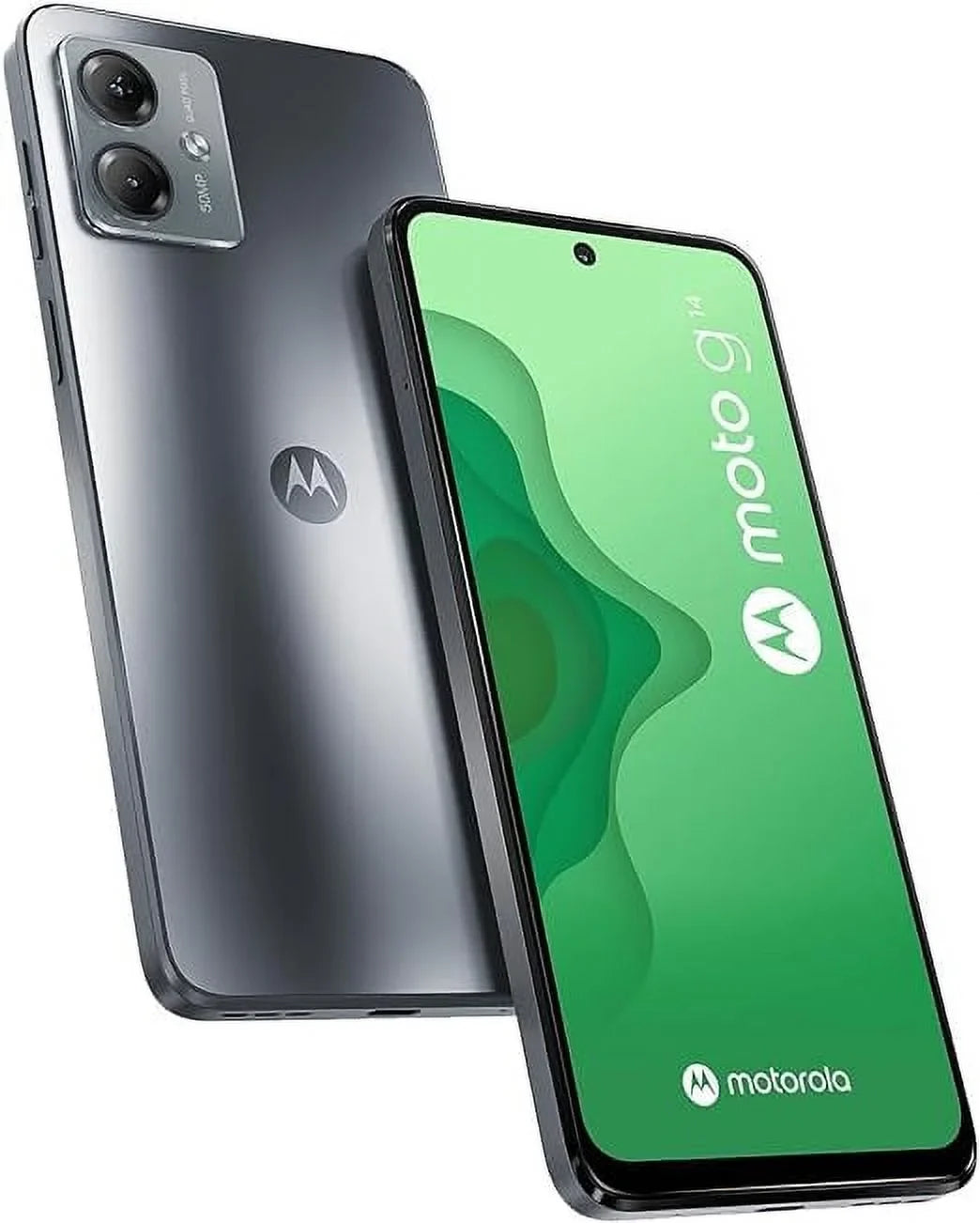 6.5" Model | 5000mAh Gray) 13 4G 50MP SIM Display Moto - Android (4/128GB) Battery International | Rear LDC | Motorola Camera | LTE Dual (Steel G14 IPS (2023)