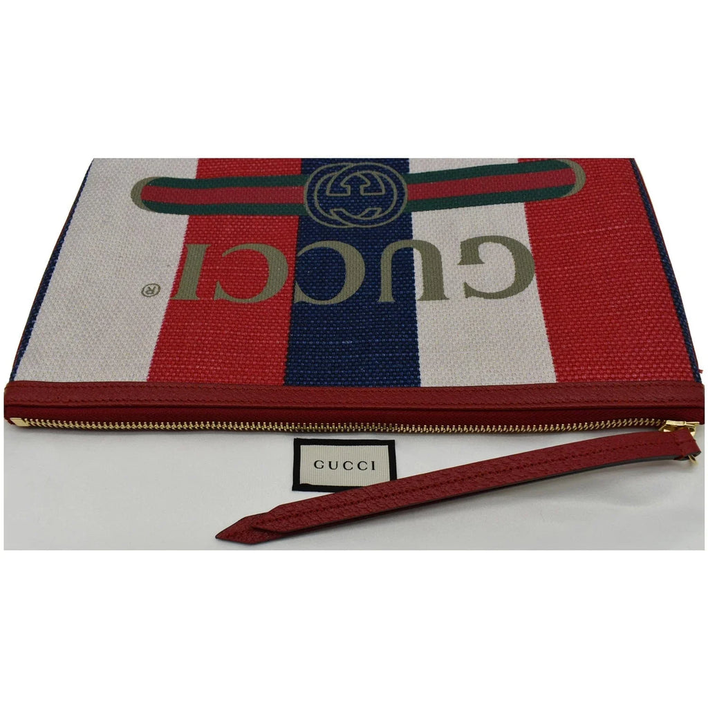 Canvas Merida Multicolor 524788 Linea Pouch Stripe Pre-owned Web GUCCI Zip