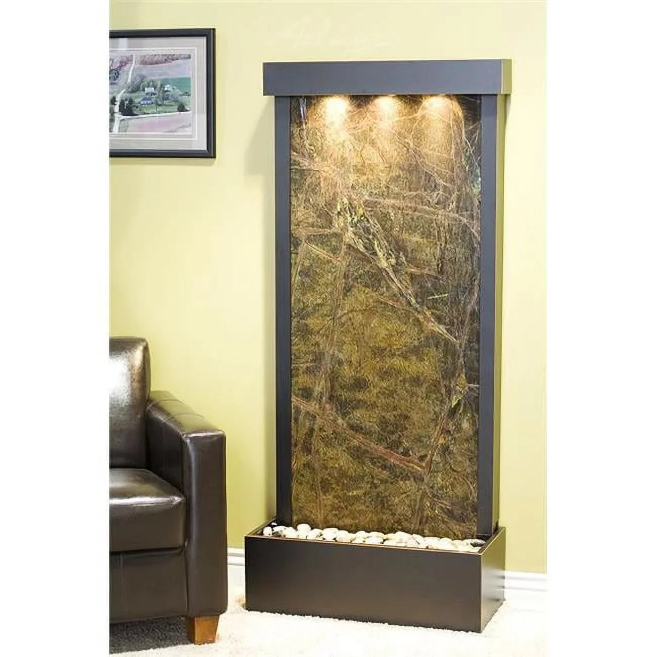 Marble Mount Green Fountain Harmony River Adagio Copper HRF1505 Flush Blackened Wall