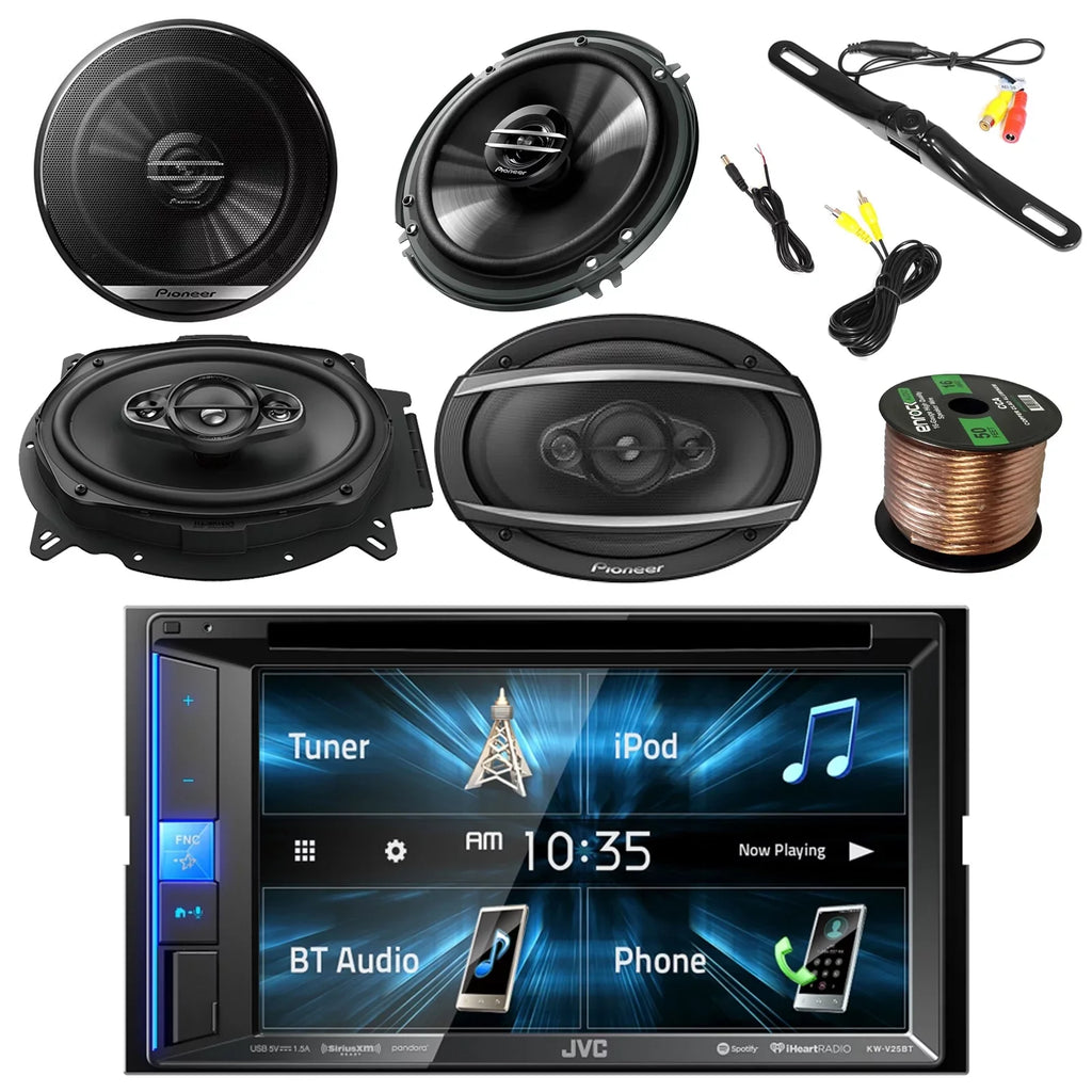 Enrock Receiver, Wire License 6"x9" Pioneer & 2DIN JVC 6.5" 3-Way Car View SPKR Rear touchscreen Mount Pyle 16G BT SPKR 420W Plate Camera, Pioneer with Color SPKR 2-Way 50' 250W, KWV140BT Stereo