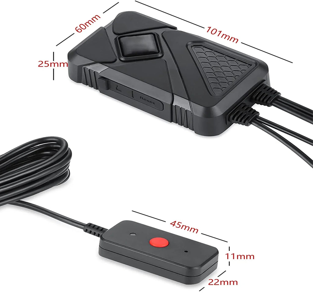 GPS Lens Angle Motorcycle Wi-Fi, Waterproof 1080P Rear Front Camera HD Waterproof and Recording with 120° Wide Dash Camera
